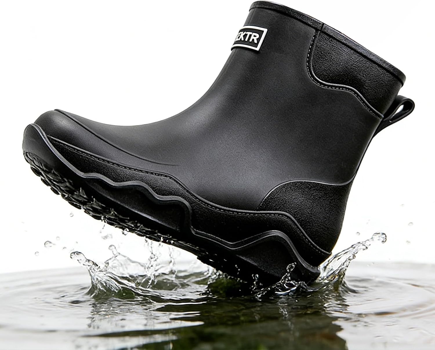 Womens Mens Rain Boots Waterproof Anti-Slip Chelsea Ankle Garden Booties Lightweight Breathable Mid Cut Mud Work Rubber Boots Fashion Comfort Walking Deck Shoes for Fishing Gardening