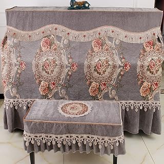 Piano Dust Cover Set Luxury Piano Cover, Upright Piano Cover Fashion Full Cover Piano Cover, Dust-Proof Piano Cover Towel, Embroidery Cloth Art All-Inclusive Piano Cover ( Color : C , Size : 155*38*12