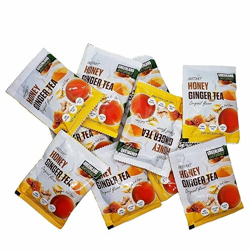 Miniatura 6 de Té natural instantáneo de Groenlandia, té natural soluble instantáneo con miel y jengibre, 20 bolsas. Peso neto por bolsa 18 g (0.63 oz)