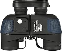 Vista 4 de BARSKA Deep Sea - Binoculares flotantes impermeables de 7 x 50 pulgadas con telémetro interno y brújula