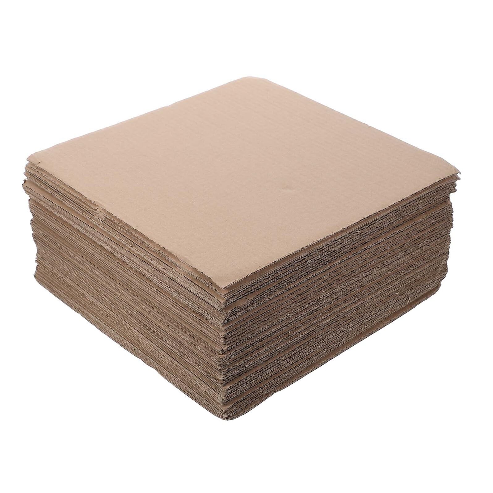 Hemobllo 50pièces Plaques de Carton Ondulé Kraft pour Emballage et Fournitures Créatives Séparateurs Carton pour Boîtes et Intercalaires pour Enveloppes