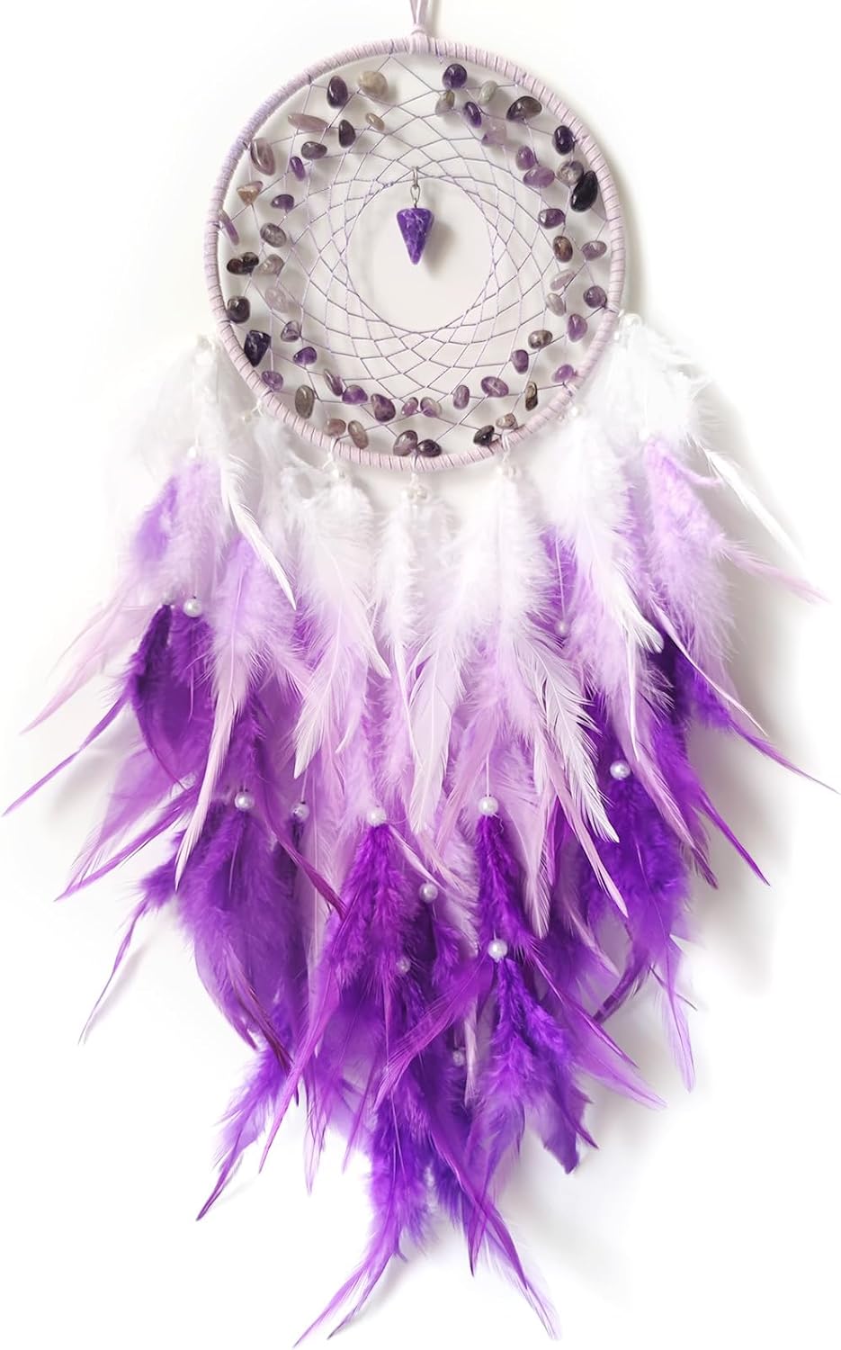 SOYUZU Purple Dream Catchers Dream Catchers for Woman Crystal Stone Dream Catcher