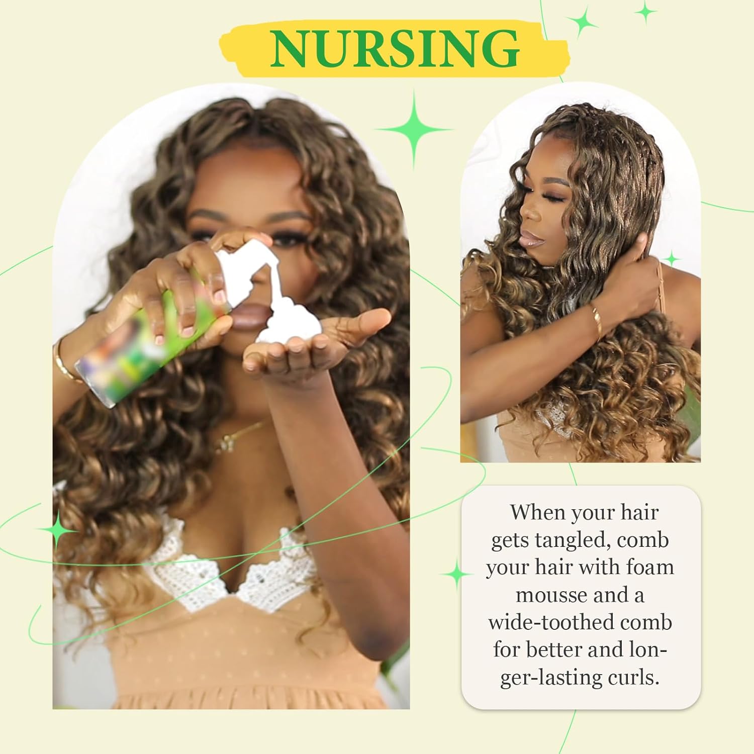 Ocean Wave Crochet Hair-24inch 6Packs Curly Braiding Hair Ombre Blonde Deep Wave Crochet Hair for Black Women Water Wave Synthetic Hair T27