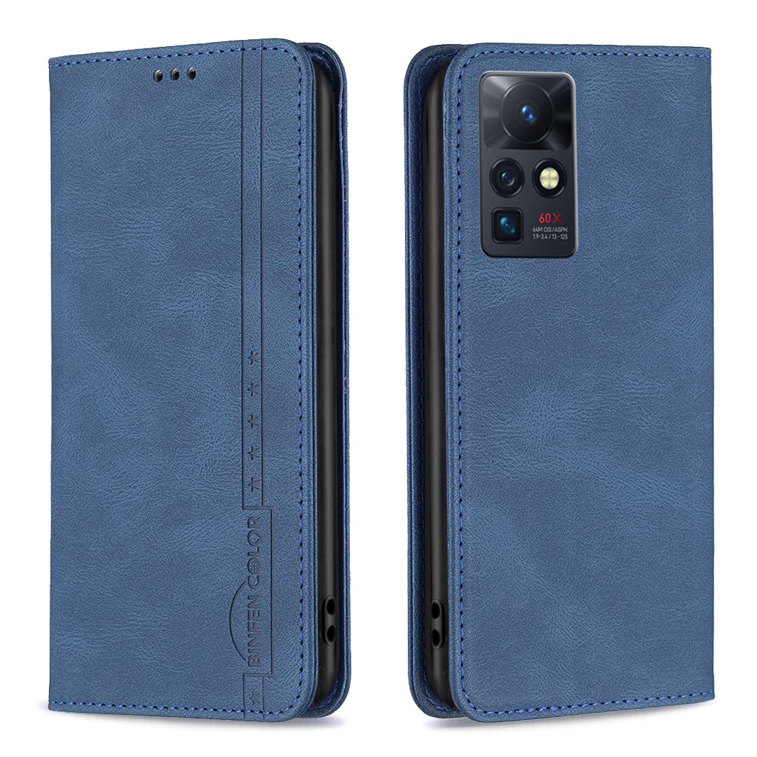 OIATROE Wallet case Stand Cover for Infinix Zero X Neo，Magnetic Closure, Solid Color Leather Case for Infinix Zero X Neo -Blue