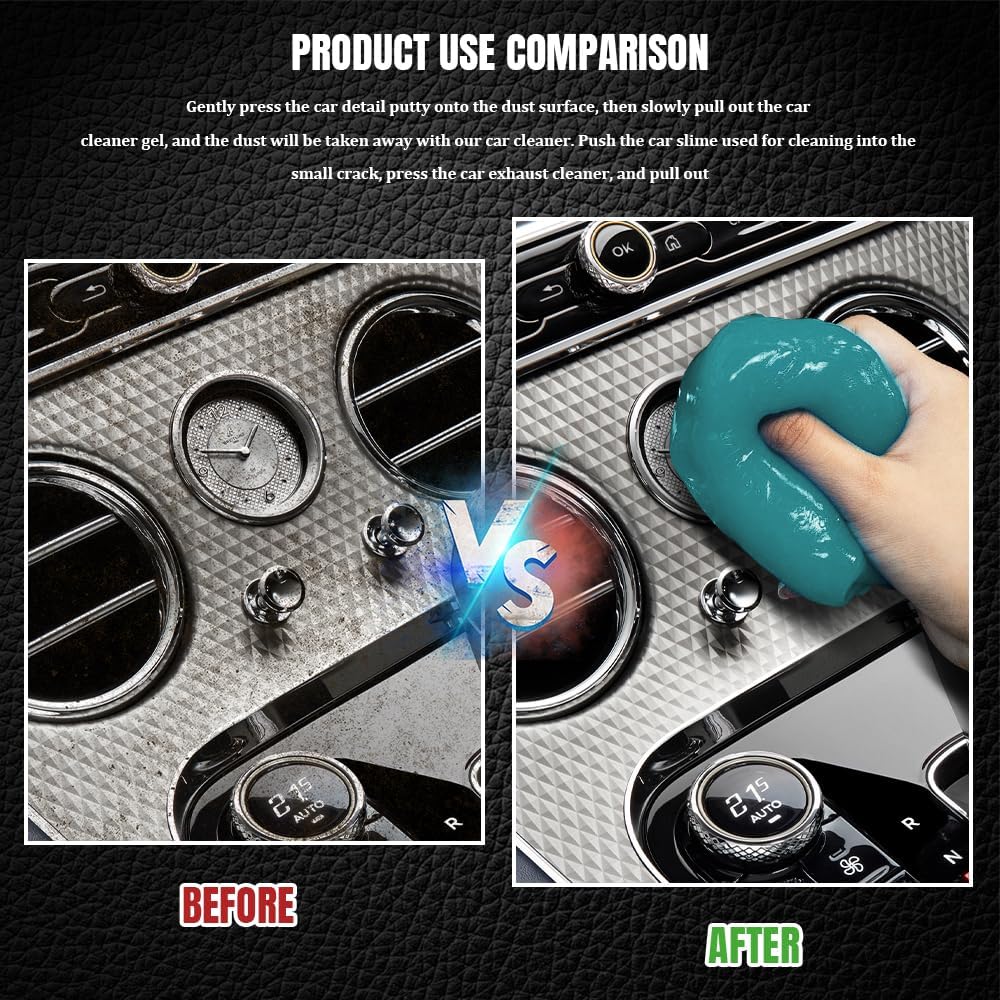 Car Cleaning Gel, Car Cleaning Supplies, Car Cleaning Putty, Universal Car Cleaning Kit Auto Detailing Tools Car Accessories Fit for Automotive, Keyboard, Camera, Printers (Blue, 2PCS)