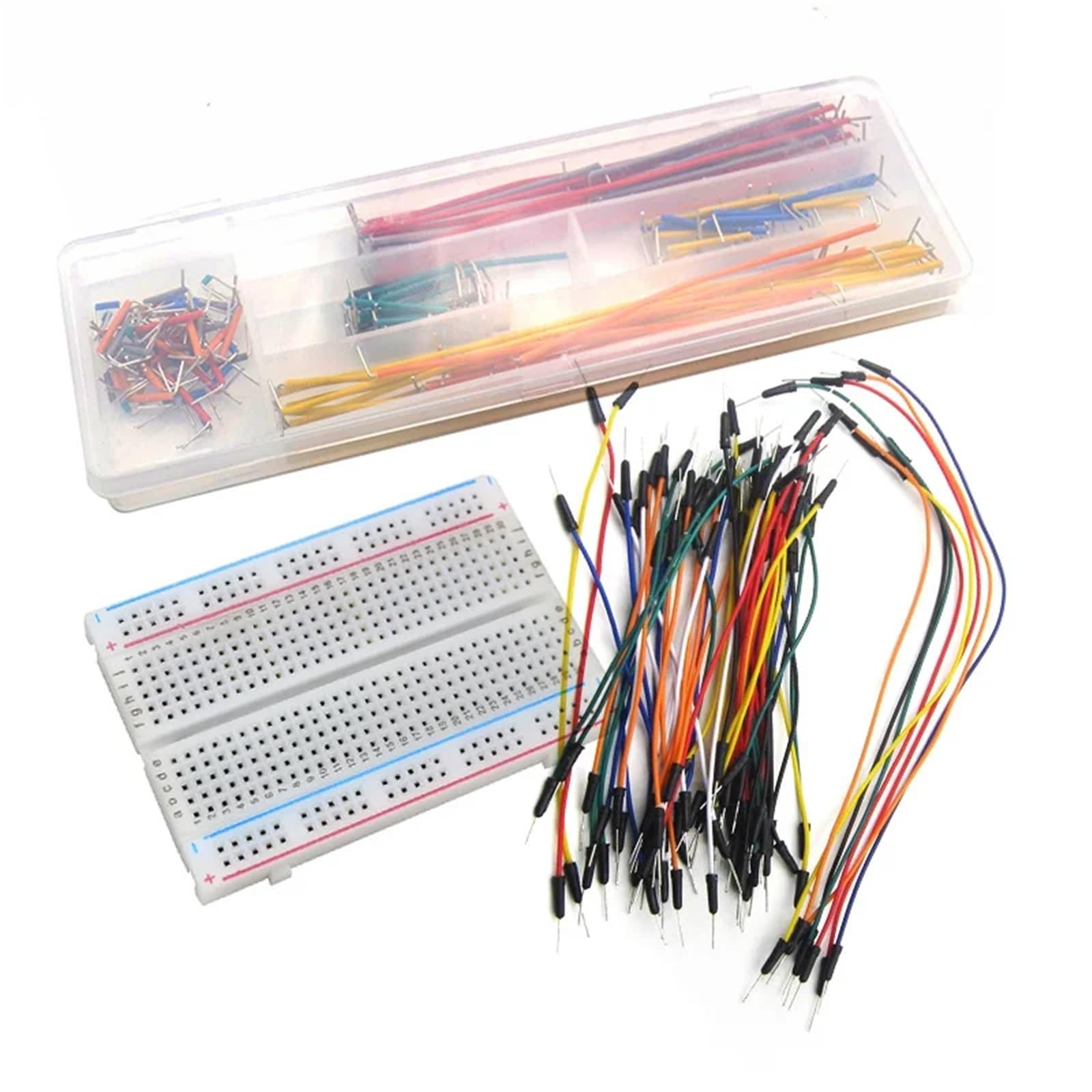 Kit breadboard MB102 Scheda prototipo da 400/830 punti 65 cavi jumper Cavi jumper for breadboard senza saldatura a forma di U(400 Tie and Kit 1)