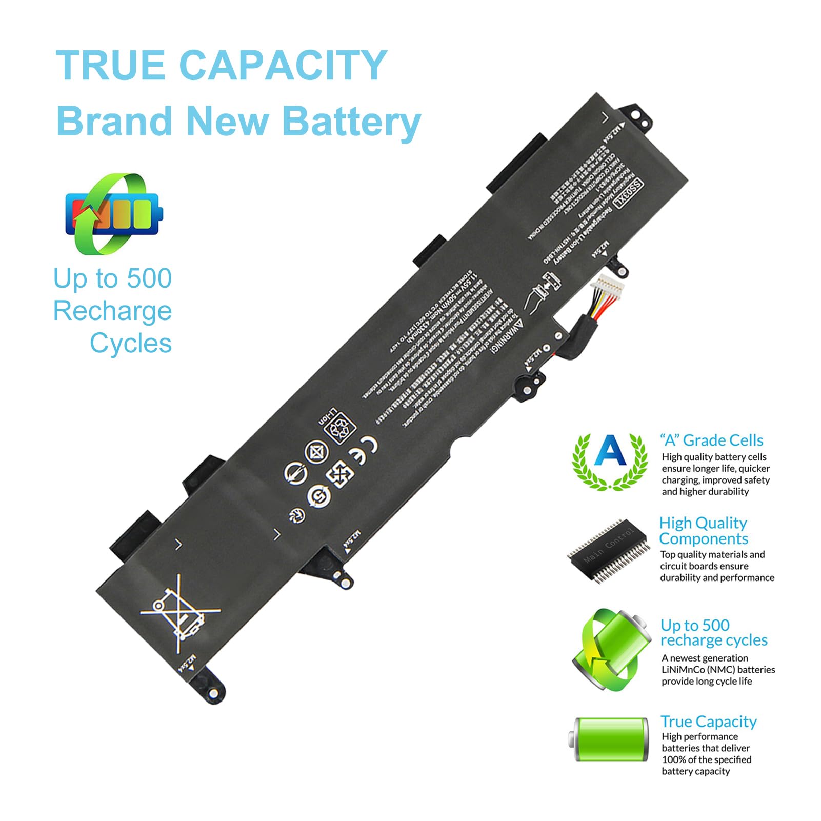 SS03XL 933321-855 Batterie pour HP EliteBook 830 G5 840 G5 735 G6 840 G6 830 G6 745 G6 846 G5 755 G5 745 G5 740 G5 735 G5, ZBook 14U G5 G6 Series 11.55V 50Wh