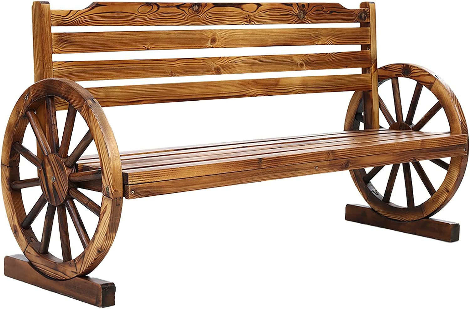 Gardeon Wooden Wagon Garden Bench 3 Seat Outdoor Chair Lounge Patio