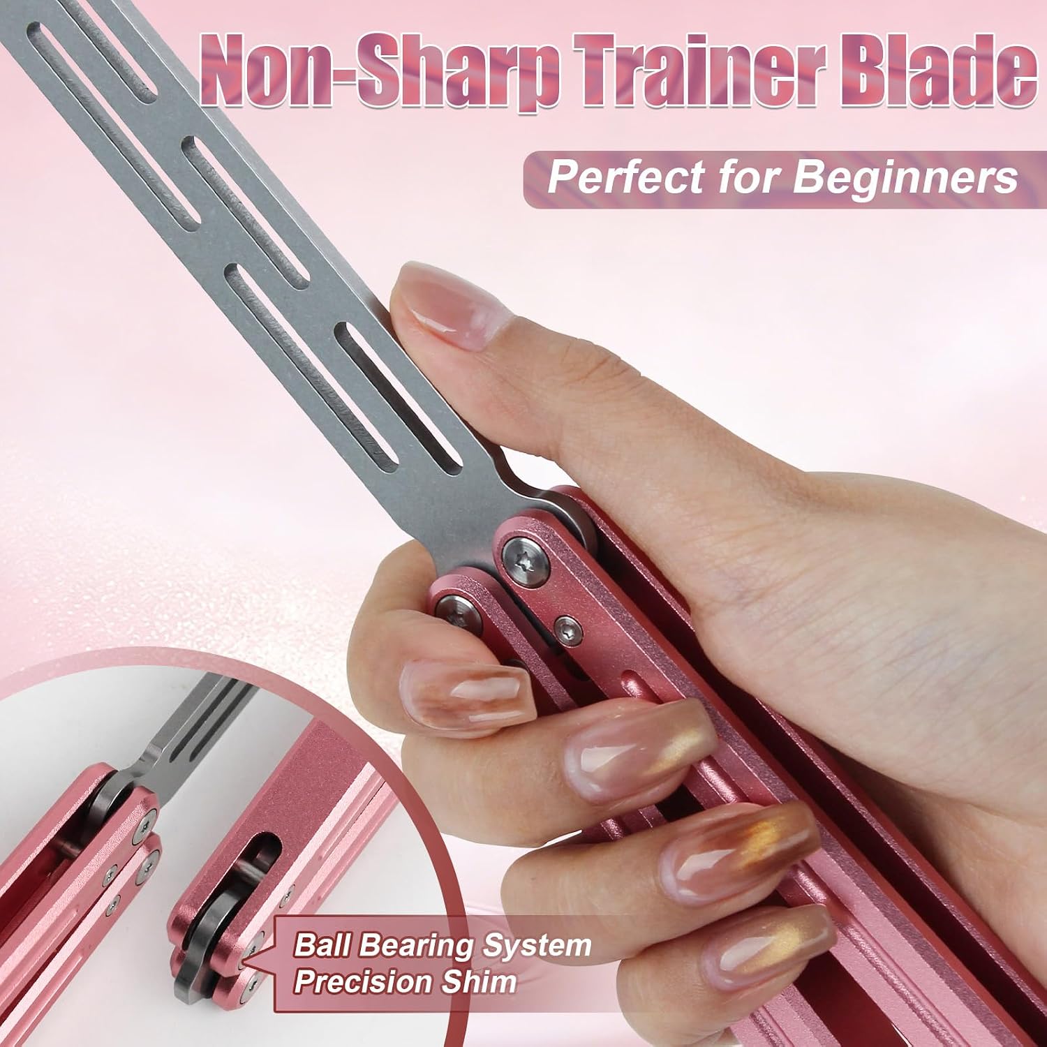 Stainless Steel Foldable Tool – Durable and Easy to Use for Everyday Handling (Pink)