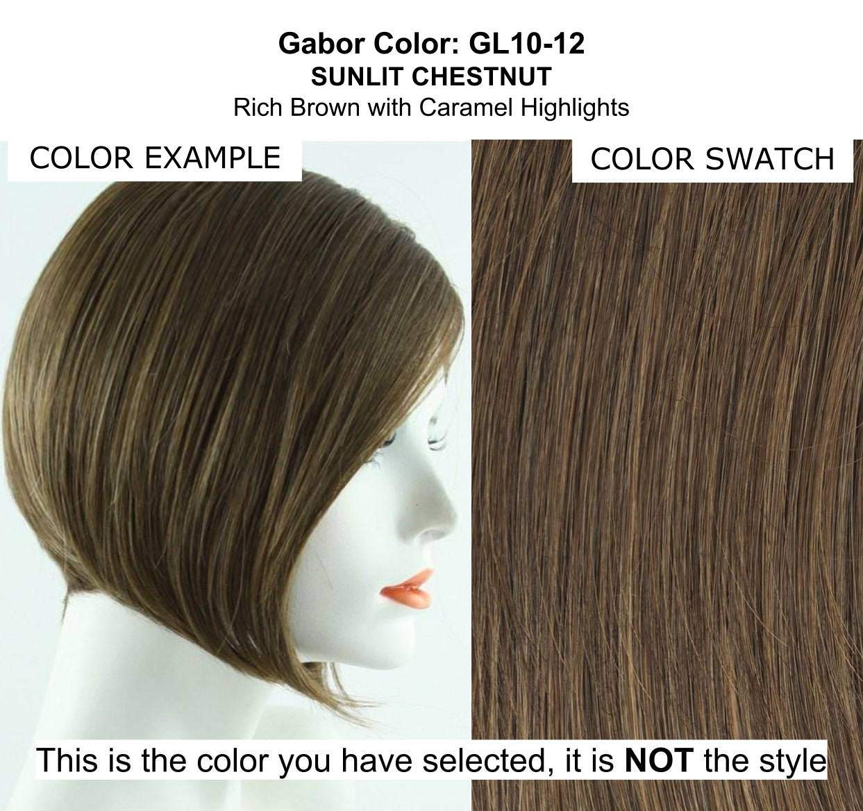 Flirt Petite Cap Wig Color GL10-12 SUNLIT CHESTNUT - Gabor Wigs Short Precision Layering Small Curls FlexLite Synthetic Womens Capless Personal Fit Bundle with MaxWigs Hairloss Booklet