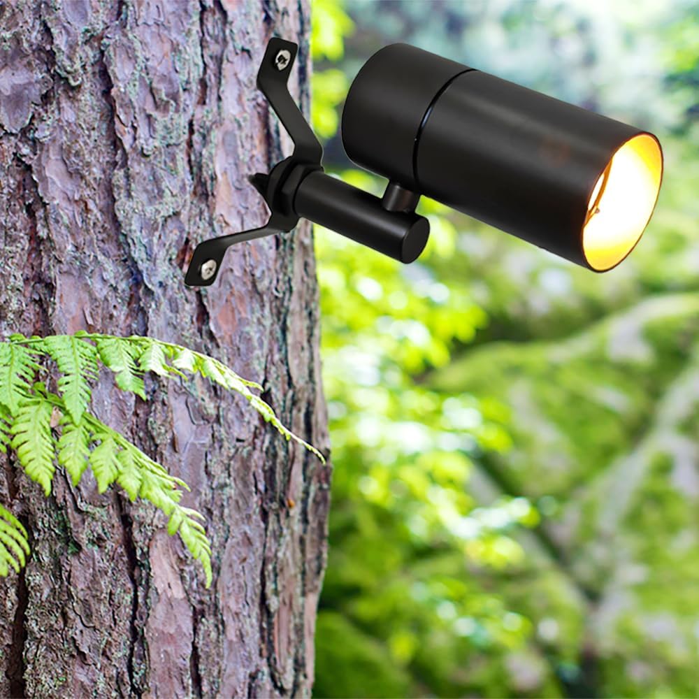Arrownine Landscape Lighting Moonlighting Tree Down Lighting Fixture,Low Voltage 12V Outdoor Lighting Wall Mounted Down Lights Replaceable MR16 LED Lamp Warm White Bronze Color with Bulb
