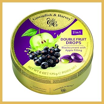 Cavendish & Harvey Blackcurrant With Apple Fruit Filling Drops - 175Grams, Germany