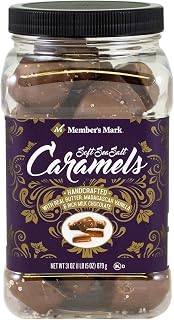 Member's Mark Sea Salt Caramels 31 oz - Soft Handcrafted Caramel in Rich Milk Chocolate with Sea Salt