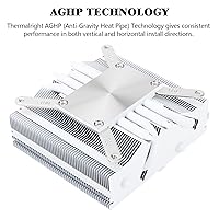 Vista 2 de Thermalright AXP90-X53 Blanco Enfriador de aire para CPU de bajo perfil ITX, 53mm de altura, ventilador TL-9015W delgado PWM de bajo ruido 22.4dba