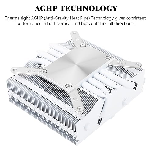 Miniatura 2 de Thermalright AXP90-X53 - Enfriador de aire ITX de bajo perfil blanco, 2.087 in de altura, ventilador PWM delgado TL-9015W de bajo ruido 22.4 dba,