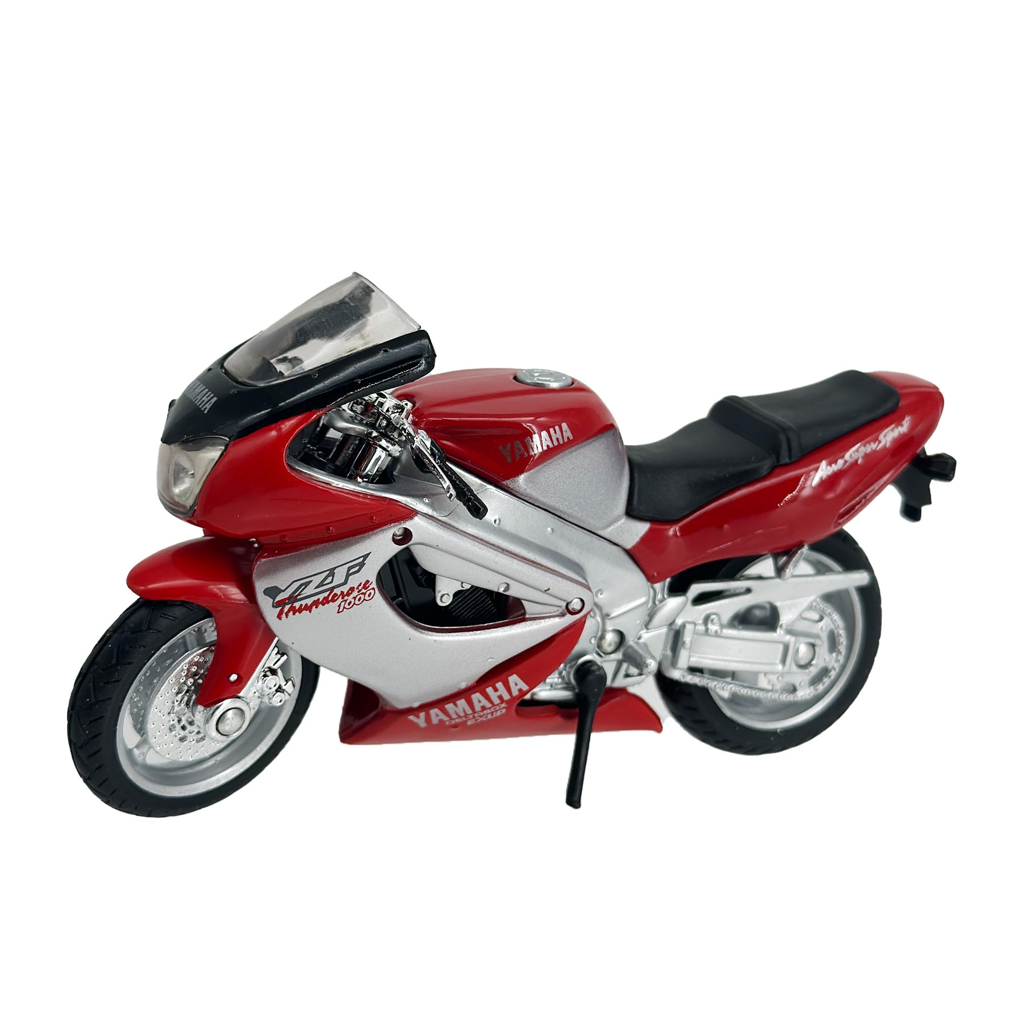 Welly Die Cast Motorcycle Red Yamaha 2001 YZF-1000R, 1:18 Scale, Collectible Model Dirt Bike
