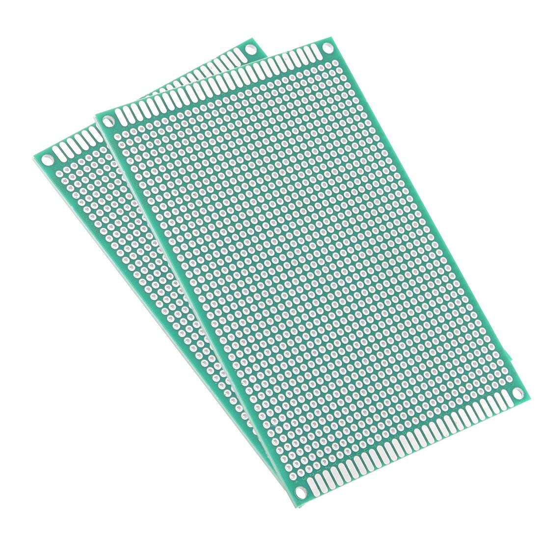 Oiyagai 5 Pezzi PCB Universale 8×12 cm Doppia Faccia – Basetta Millefori in Rame FR4 per Saldatura, Test, Prototipazione e Progetti Elettronici Fai-da-Te