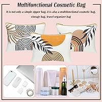 Vista 6 de Pinkunn 6 bolsas de maquillaje bohemias, regalos a granel para mujeres, bolsas de cosméticos con cremallera bohemia, bolsa de maquillaje estética