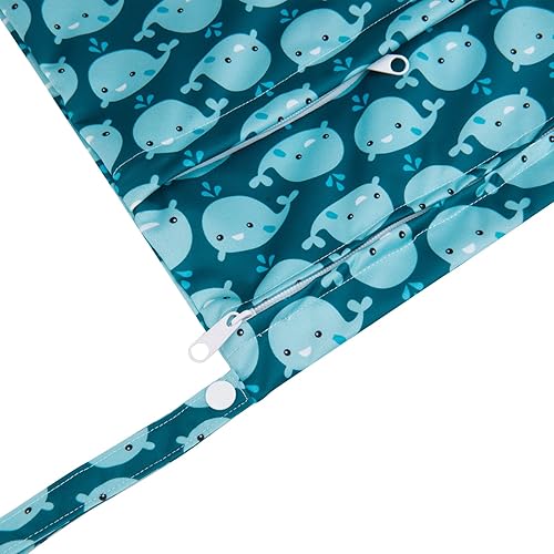 Miniatura 66 de ALVA BABY - 2 bolsas para pañales de tela húmedos y secos, impermeables, reutilizables, con dos bolsillos con cremallera, para viajes, playa, 01