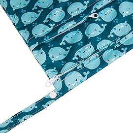 ALVABABY 2pcs Cloth Diaper Wet Dry Bags Waterproof Reusable with Two Zippered Pockets Travel Beach Pool Daycare Soiled Baby Items Yoga Gym Bag for Swimsuits or Wet Clothes LX-SW1821