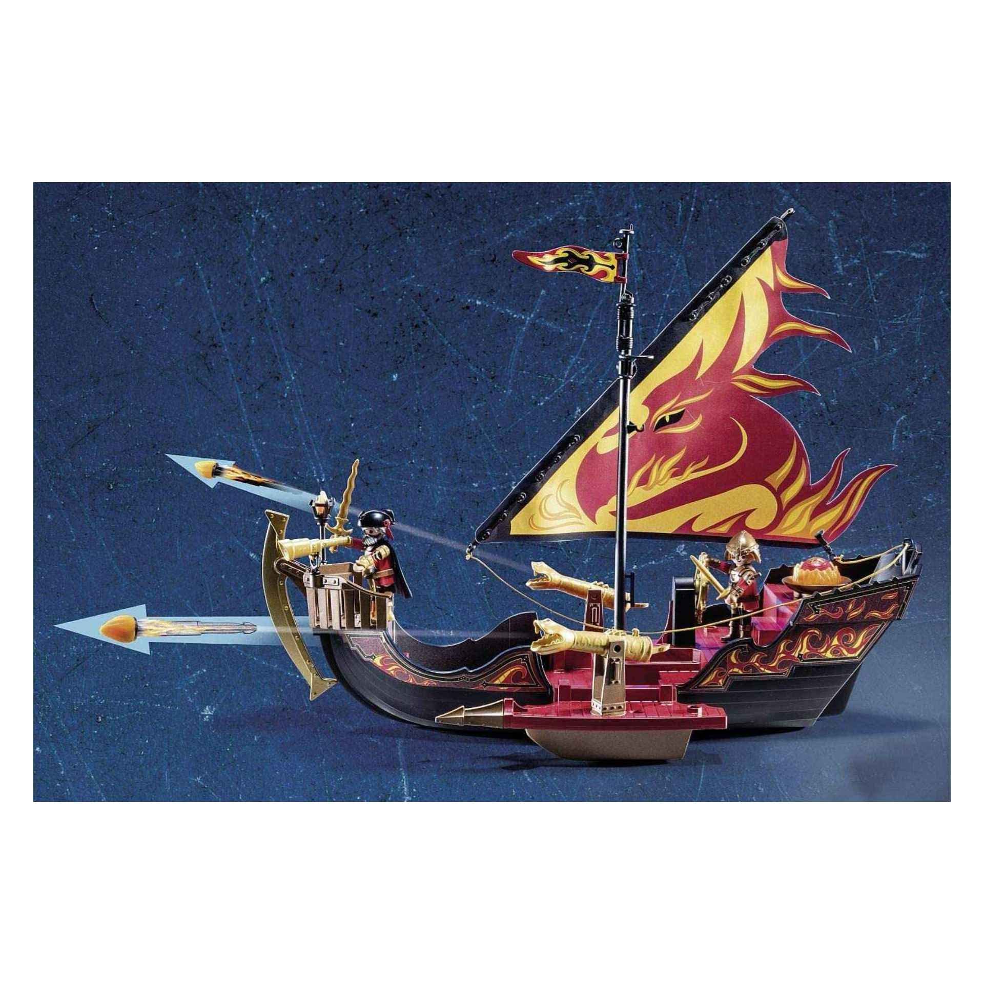 PLAYMOBIL 70641 Novelmore Barco Bandidos de Burnham, Flotante, A Partir de 4 años, Multicolor