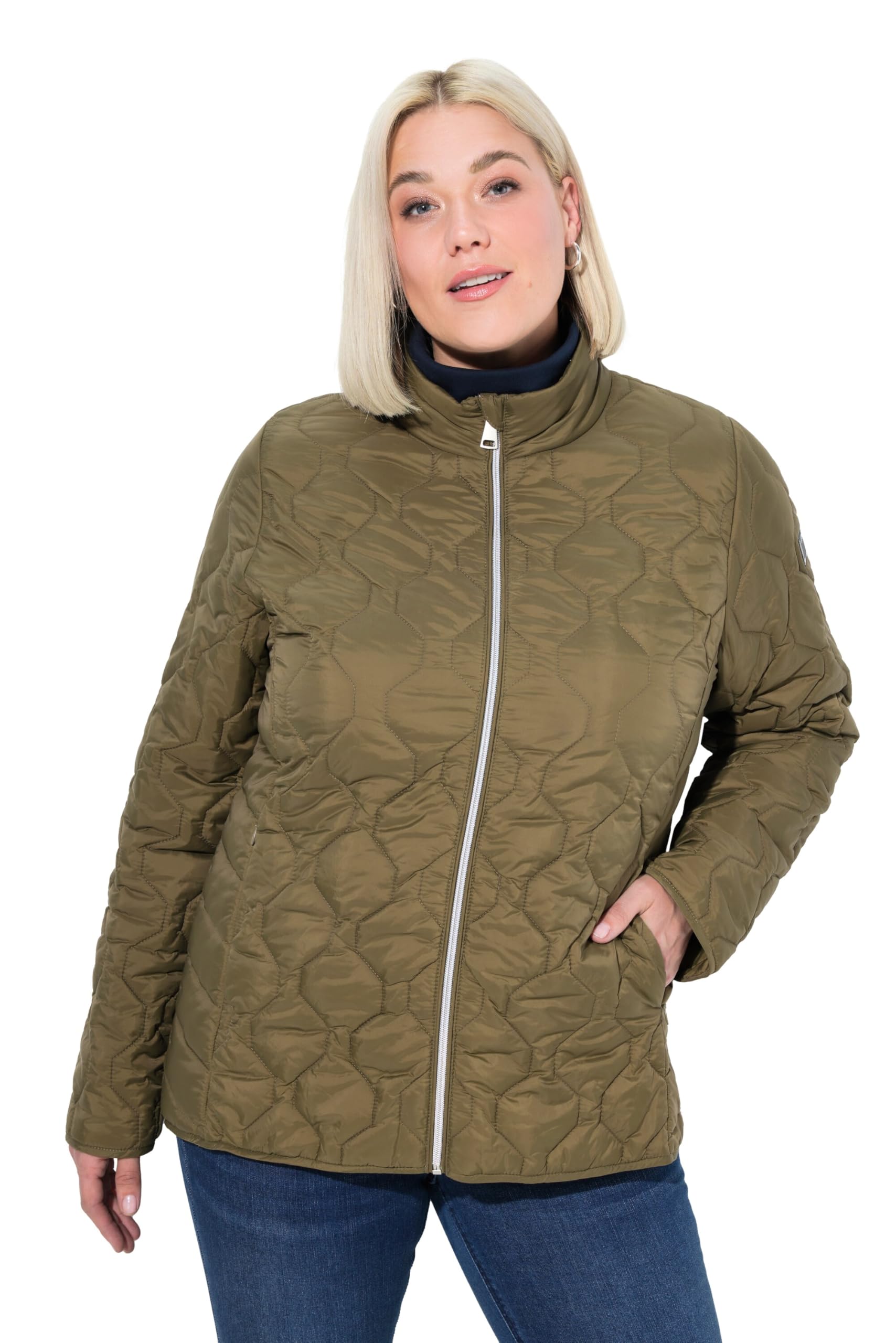 Ulla Popken Damen große Größen Übergrößen Plus Size HYPRAR Leichtstepp-Jacke, wasserabweisend 828549