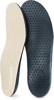 riemot Terry Cloth Sockless Insoles for Women Arch Support Barefoot Shoe Inserts with Cushioning