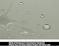 Vista 5 de Funda impermeable de neopreno para asiento de coche, protector de asiento antideslizante y a prueba de sudor, ajuste universal para asientos