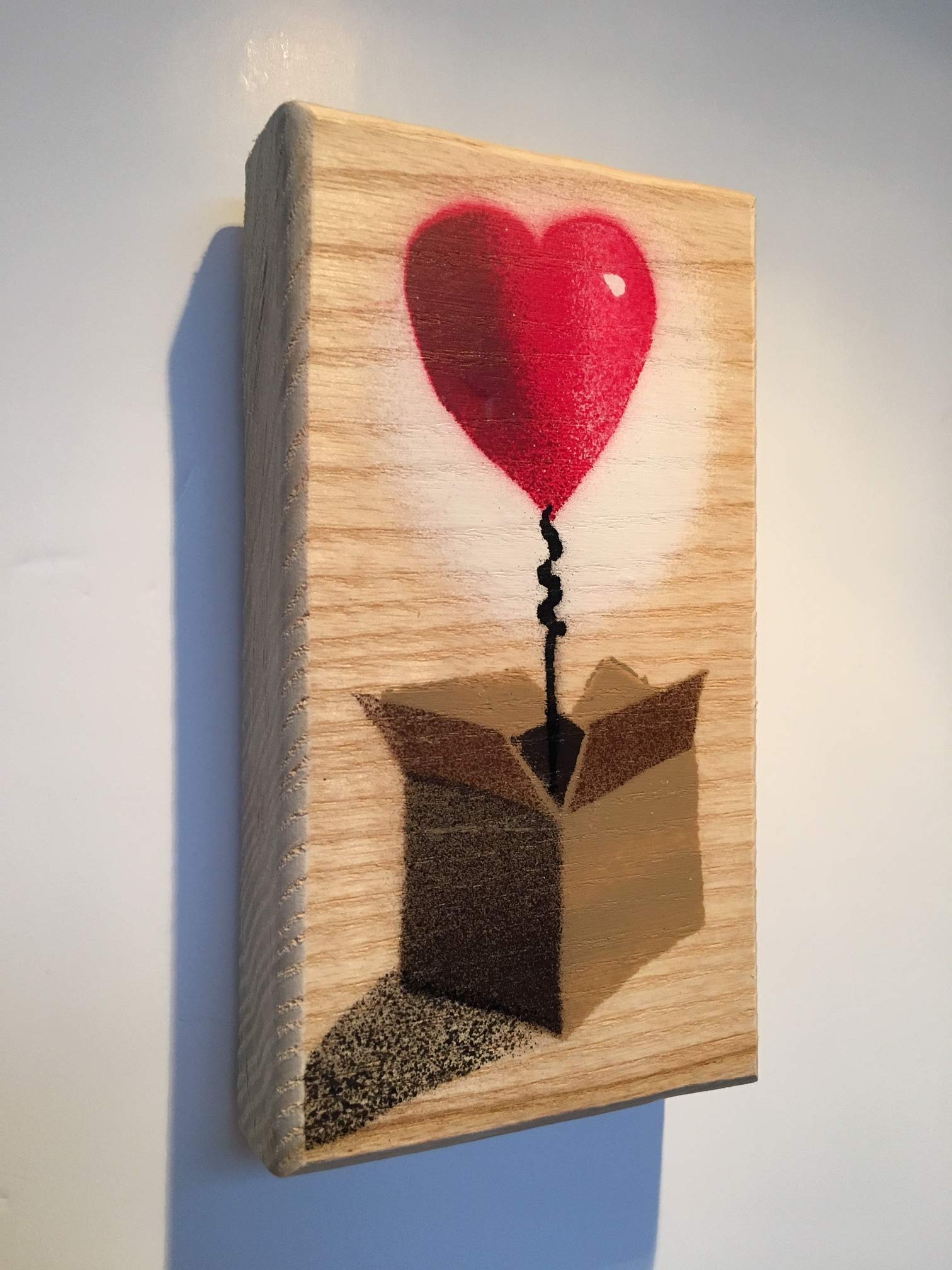 Heart in Box Art Painting Mother's Day Gift | For him or her | Size 8 x 14cm