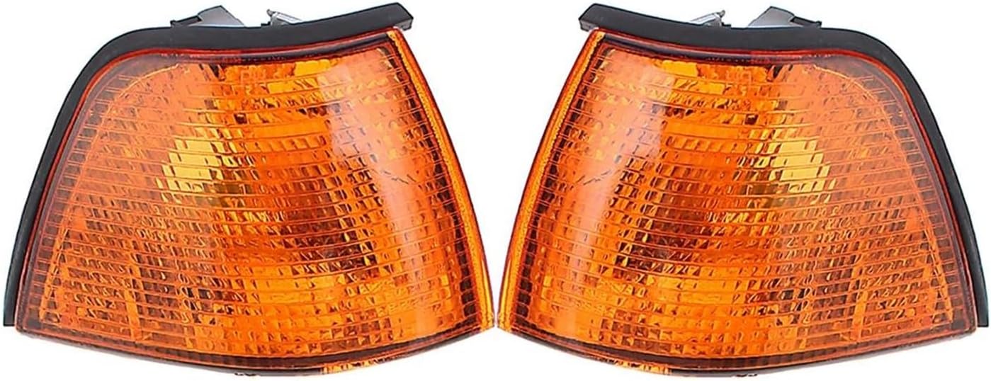 1 Pair Car Corner Turn Signal Light Corner Lights Lamp With 4 Colors Lens Compatible With BMW 3 Series E36 4DR 1992-1999 63138353279/63138353280(Gray)