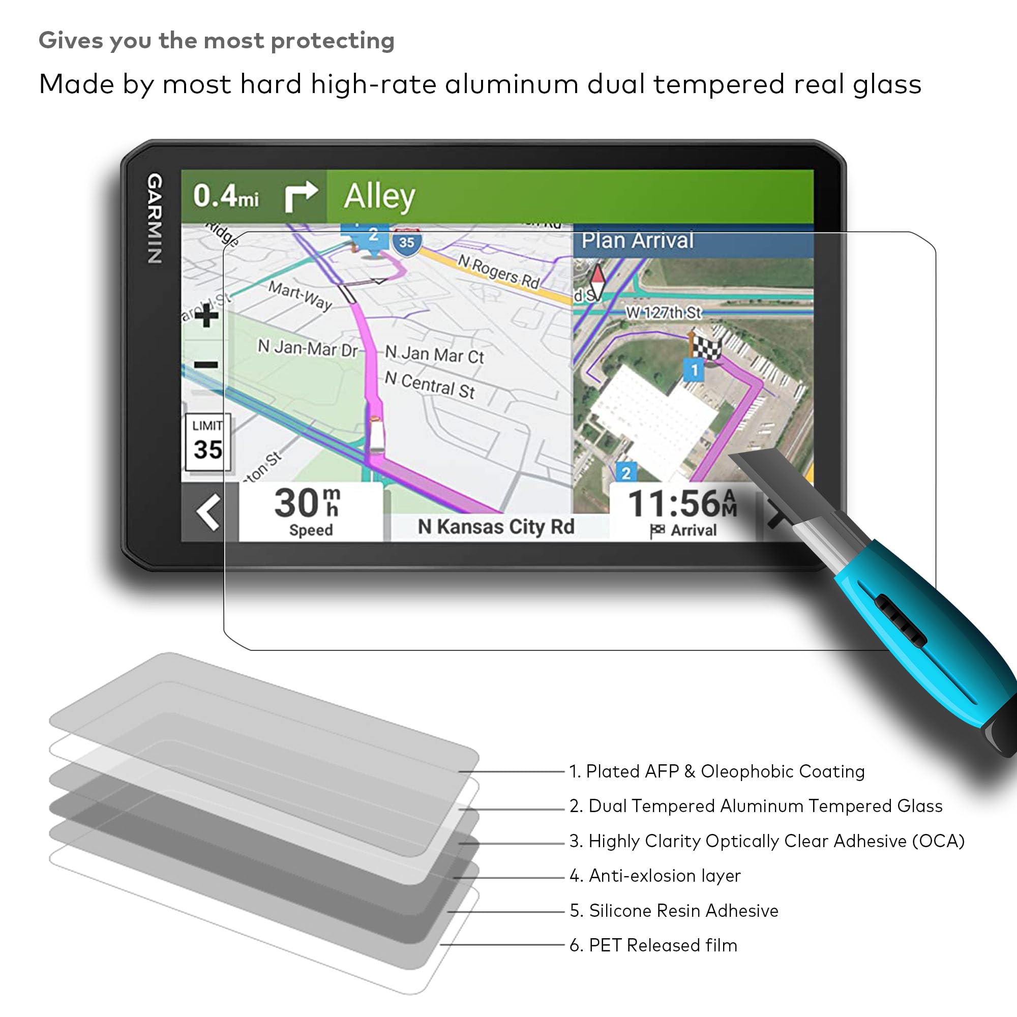 BROTECT Screen Protection Film 2-Pack Compatible With Garmin Dezl - View #14