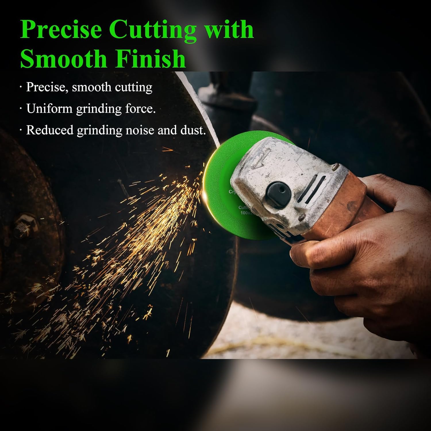 10 PCS Glass Cutting Disc for Angle Grinders, Diamond Cutting Wheel for Angle Grinder 4" x 7/8" Green Ultra-Thin Diamond Saw Blade Wheel for Grinding Glass, Jade, Crystal, Wine Bottles, Tile