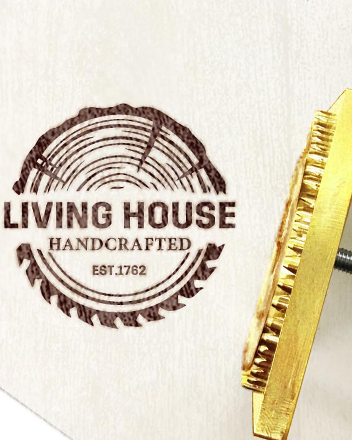 Branding Iron for Wood Personalized Logo Heat Stamp Branding Iron Durable Brass Stamp Wedding Gift Handcrafted by Design (2.5inch/6.35cm)