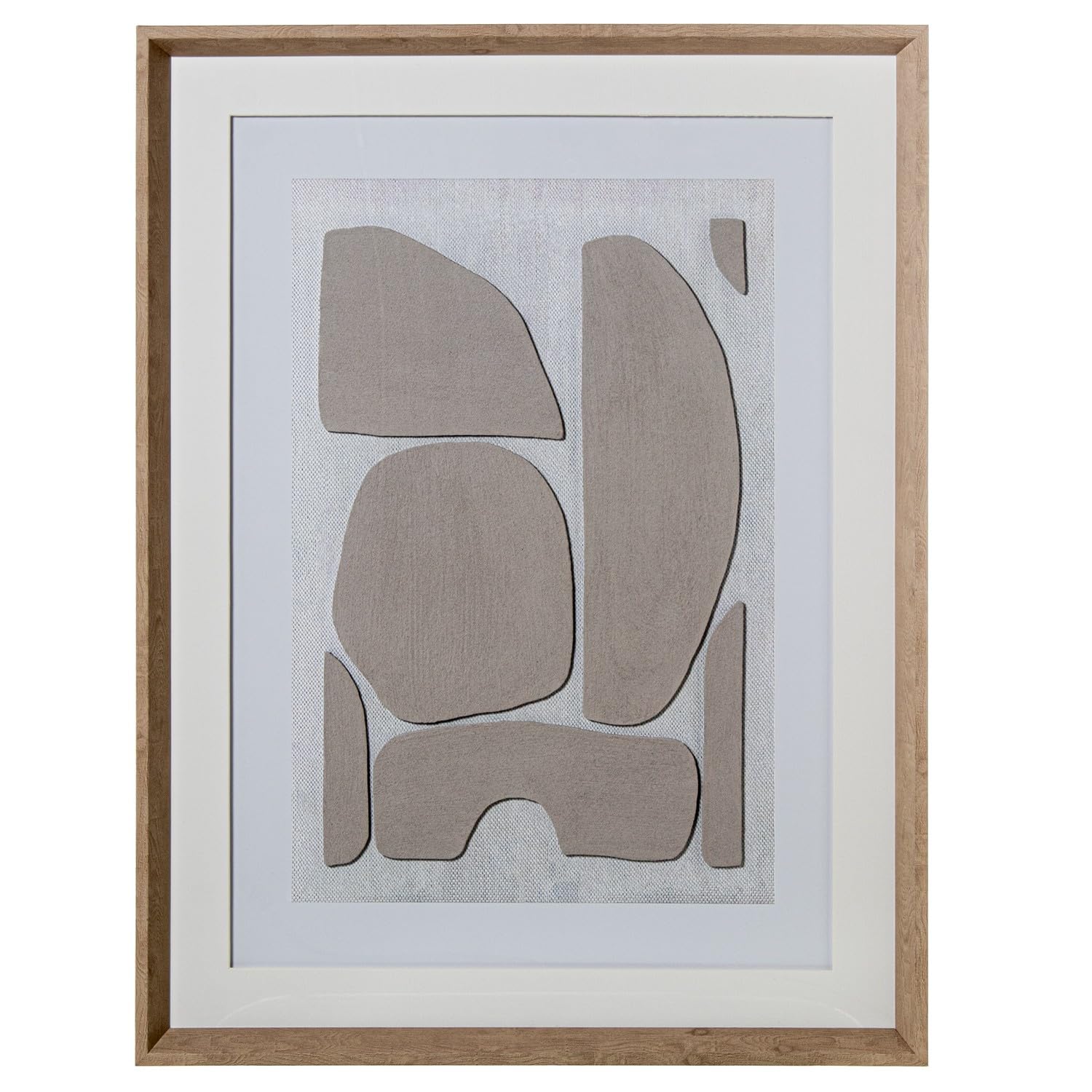 Tableau sur toile abstrait gris foncé 60x80 cadre PS DRW mural