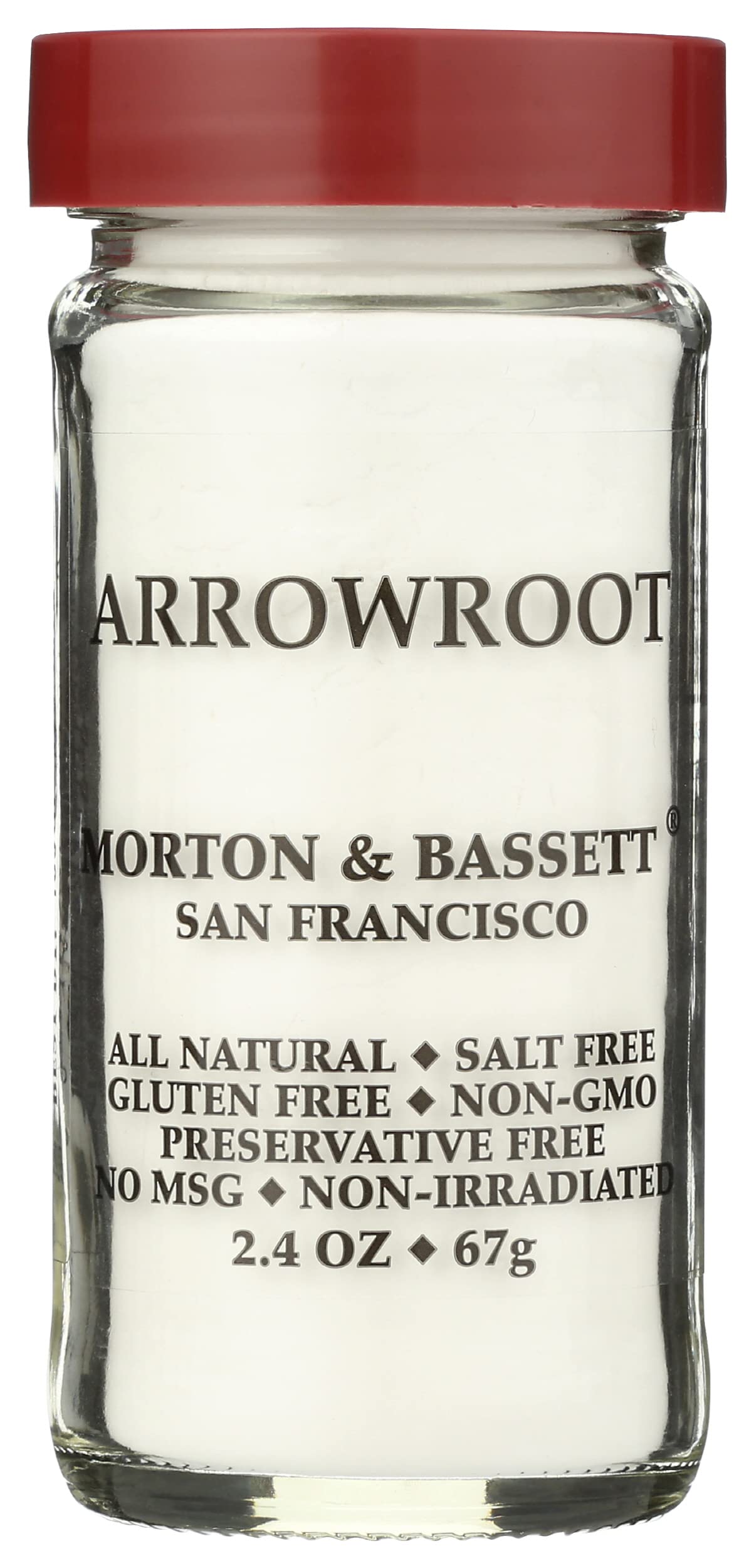 Morton & Bassett Arrowroot Spice, Salt Free, Non GMO, 2.4 Ounces