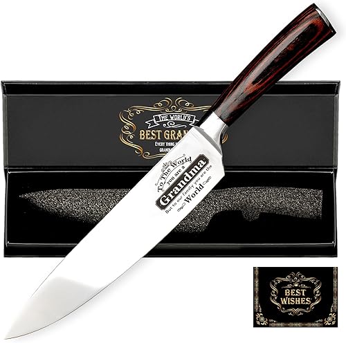 cocomong Regalos de cocina para abuela, regalos para el día de la madre, regalos de abuela, juego de cuchillos de chef premium, regalos para la