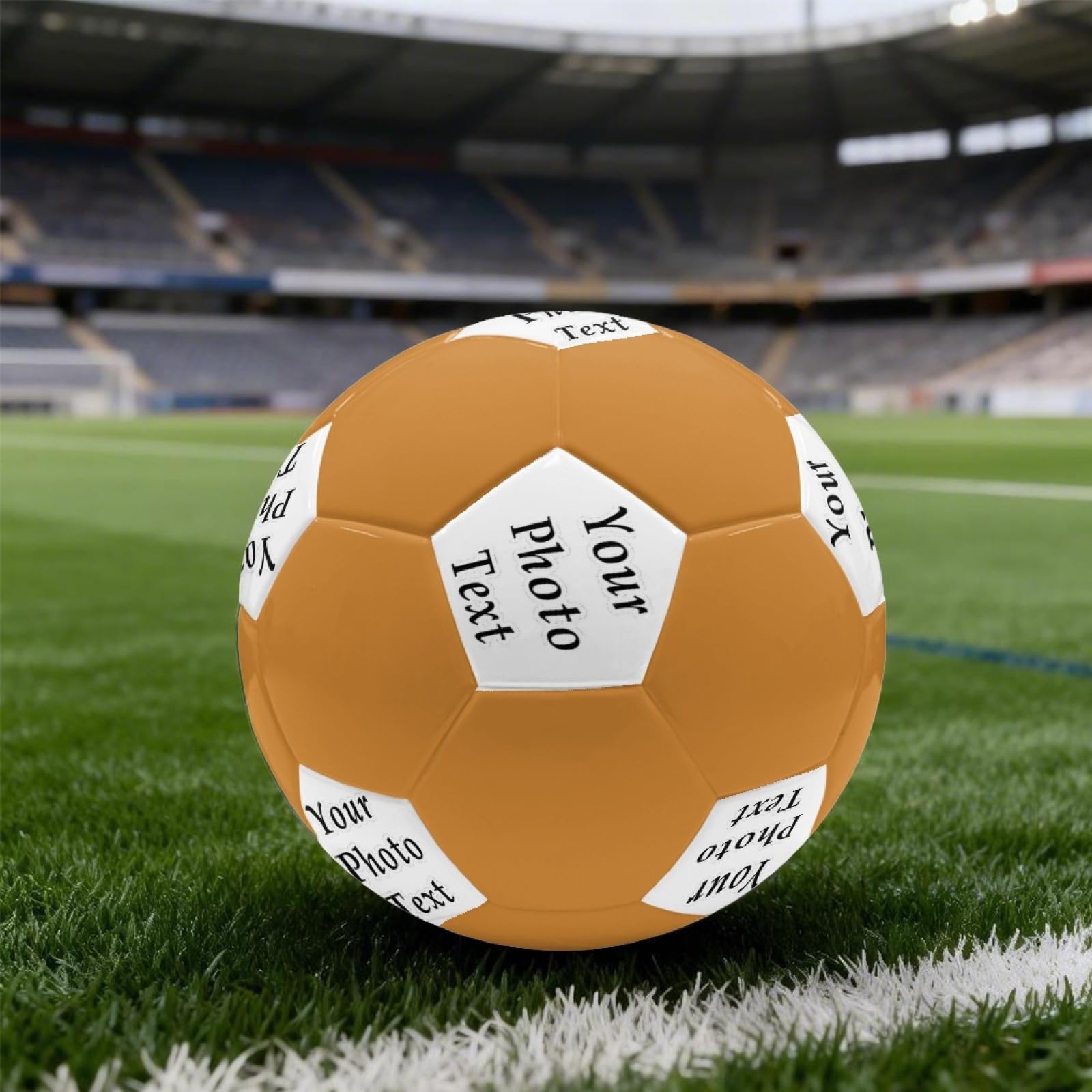 Individueller Fußball, Personalisierbar mit Fotos/Text/Name/Logo, Leichter & weicher Fussball, Extrem trsapazierfähig, für Jugend und Aktive Fußball Spielball Trainingsball Fußball