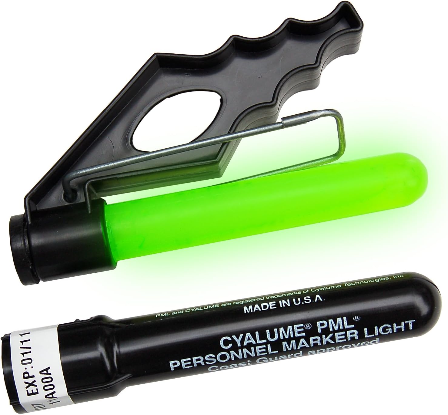 Technologies SA9-580770AM Green Personnel Marker Light PML, 8 hour Duration, US Coast Guard Approved, 5'' 1/4" Long, (Pack of 50)