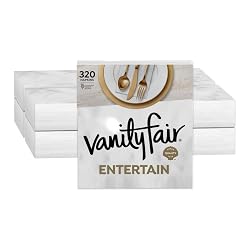 Vanity Fair Entertain Paper Napkins, 40 Count (Pack of 8), Disposable Napkins Made For Entertaining And Events