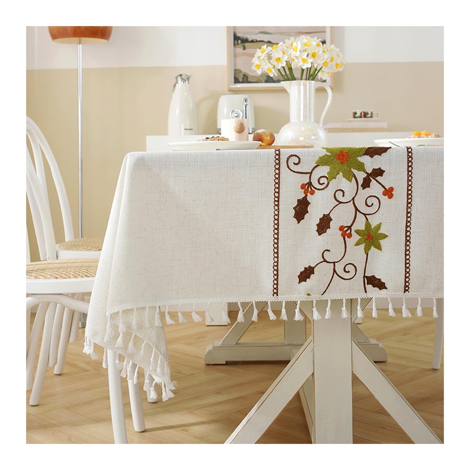 Nappe de table anti tache carrée 110x110 cm finie les corvées de lavage