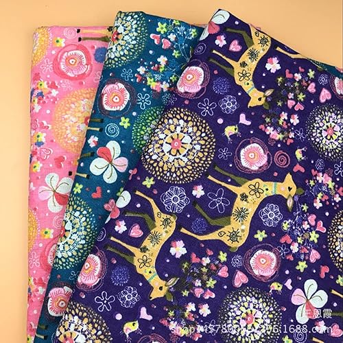 Miniatura 6 de Sheicon The Yard - Tela de impresión navideña de algodón y lino mezclado, estilo navideño, tela decorativa para proyectos de bricolaje, color alce