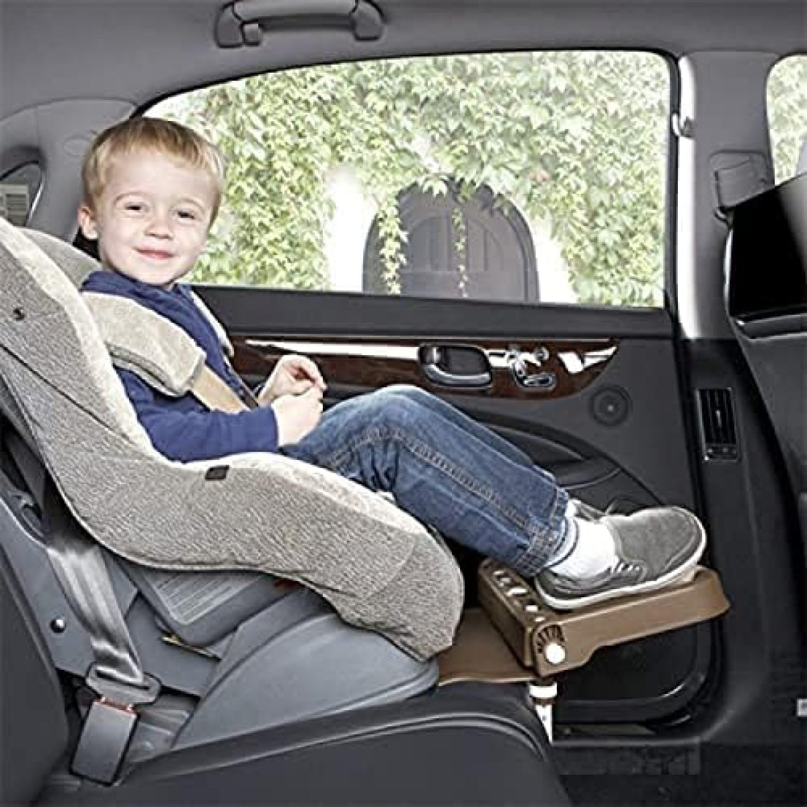 Poggiapiedi per Bambini O Neonati Compatibile con Seggiolino Auto, Altezza Regolabile, Accessori per Seggiolino Auto Pieghevoli per Bambini,Grigio,YUYANAIAI