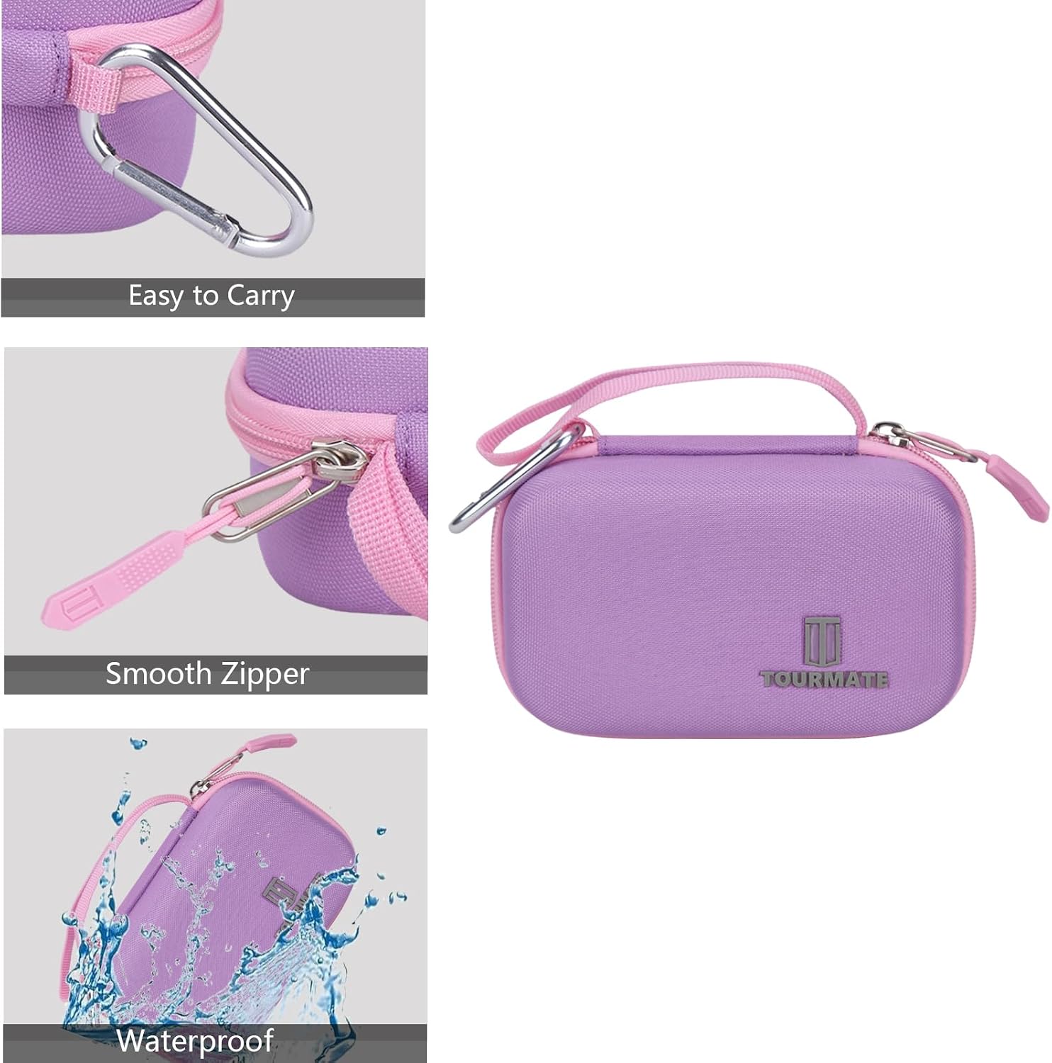 Tourmate Hard Case Compatible for Moonlite Mini Projector and Story Reels, Storybook Projector Protective Storage Shell, CASE ONLY (Purple&Pink)
