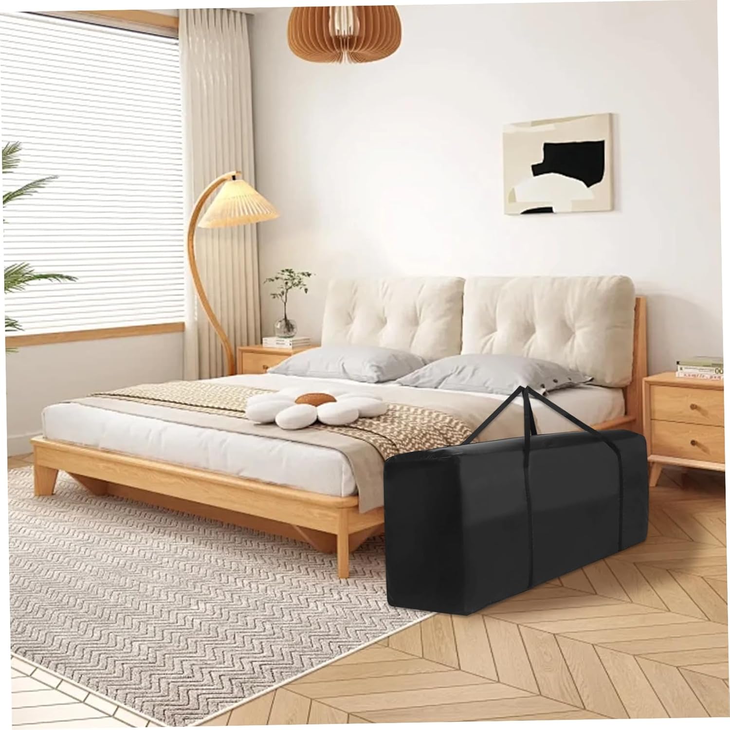 Gcroet 2PCS Outdoor Cushion Storage Bag 68x30x20 Inch Waterproof Heavy Duty Storage Bags with Handle and Zipper Cushion Covers for Outdoor Furniture...