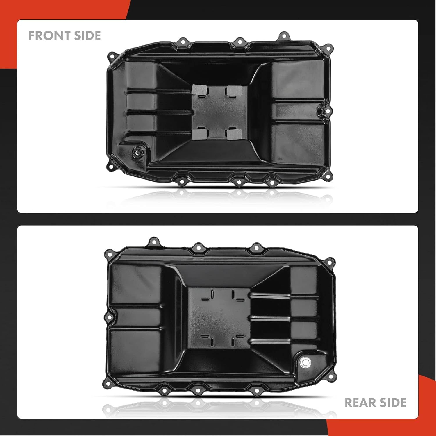 A-Premium Transmission Oil Pan Sump with Drain Plug Compatible with Porsche Cayenne 2011-2018, Panamera 2012-2016 & Volkswagen Touareg 2011-2018 & Audi Q7 2010-2015, Automatic Transmission