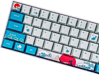 Sunzit Keycaps, 61 Keycaps OEM PBT Keycaps Full Set Keycap PBT Dye-Sublimation Keycap for GH60 / RK61 / ALT61 / Annie/Keyboard Poker Keys (only sell keycaps)