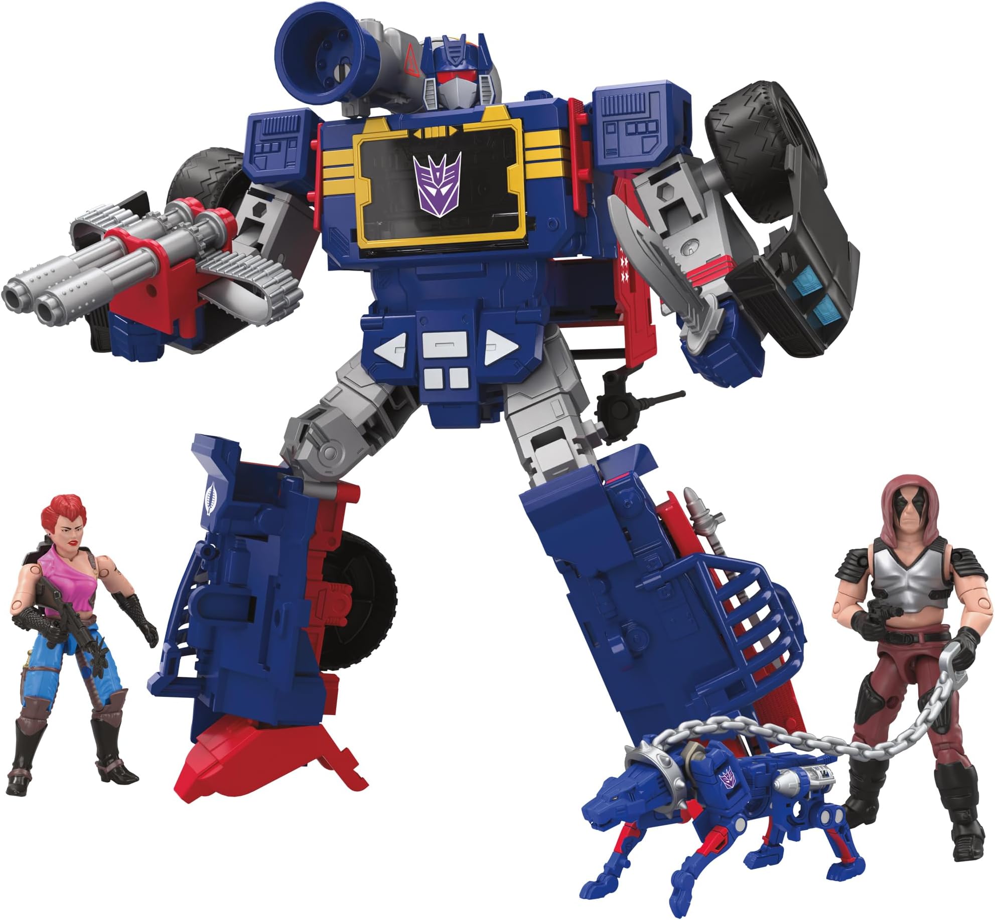 Transformers Collaborative G.I. Joe x, Soundwave Dreadnok Thunder Machine Figures, Zartan and Zarana