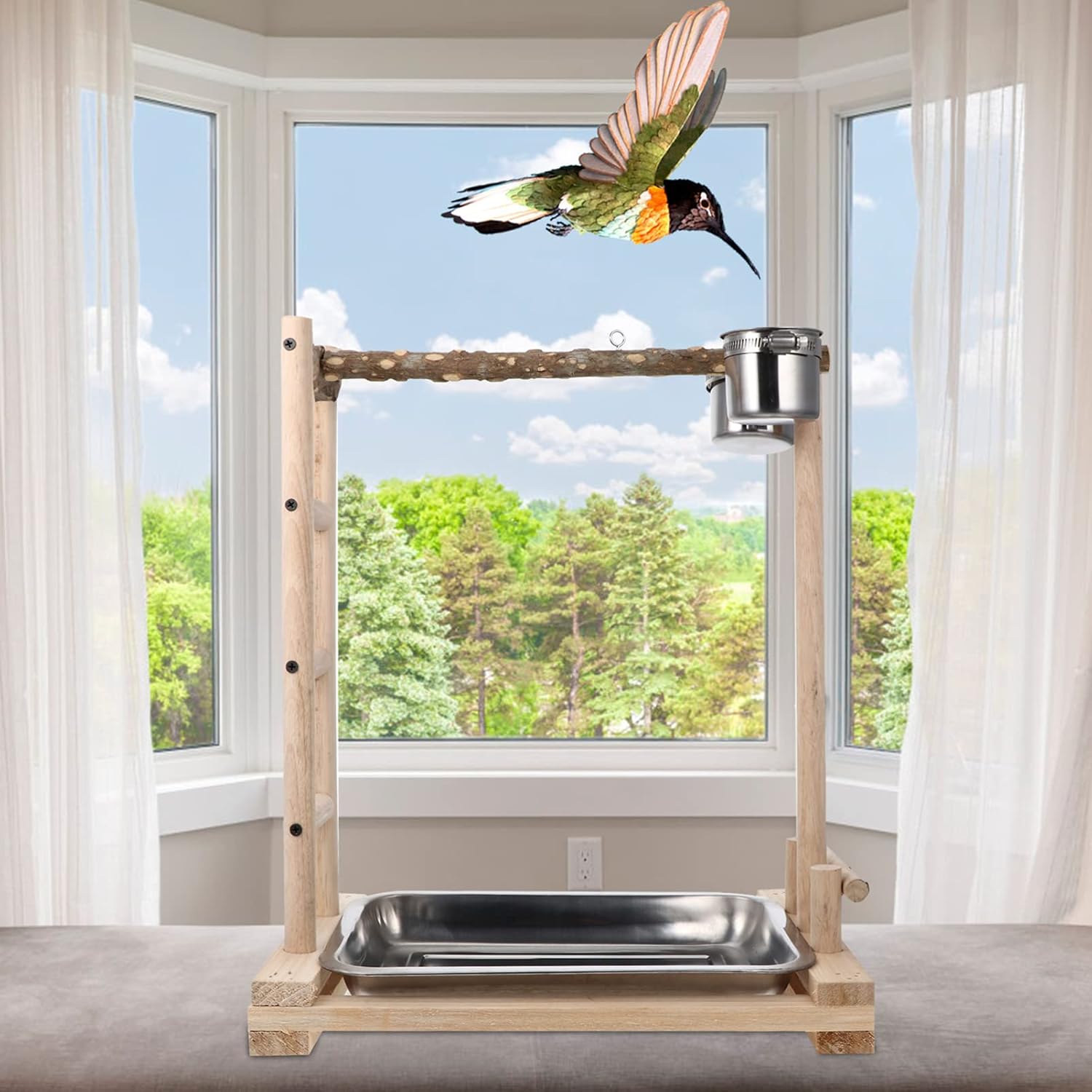 1pc Parrot Stand Practical Bird Ladder Bird Standing Ladder Pet Parrots Ladder Bird Claw Grinding Rod Training Ladder Bird Climbing Ladder Parrot Playing Rack Parrot Play Stand