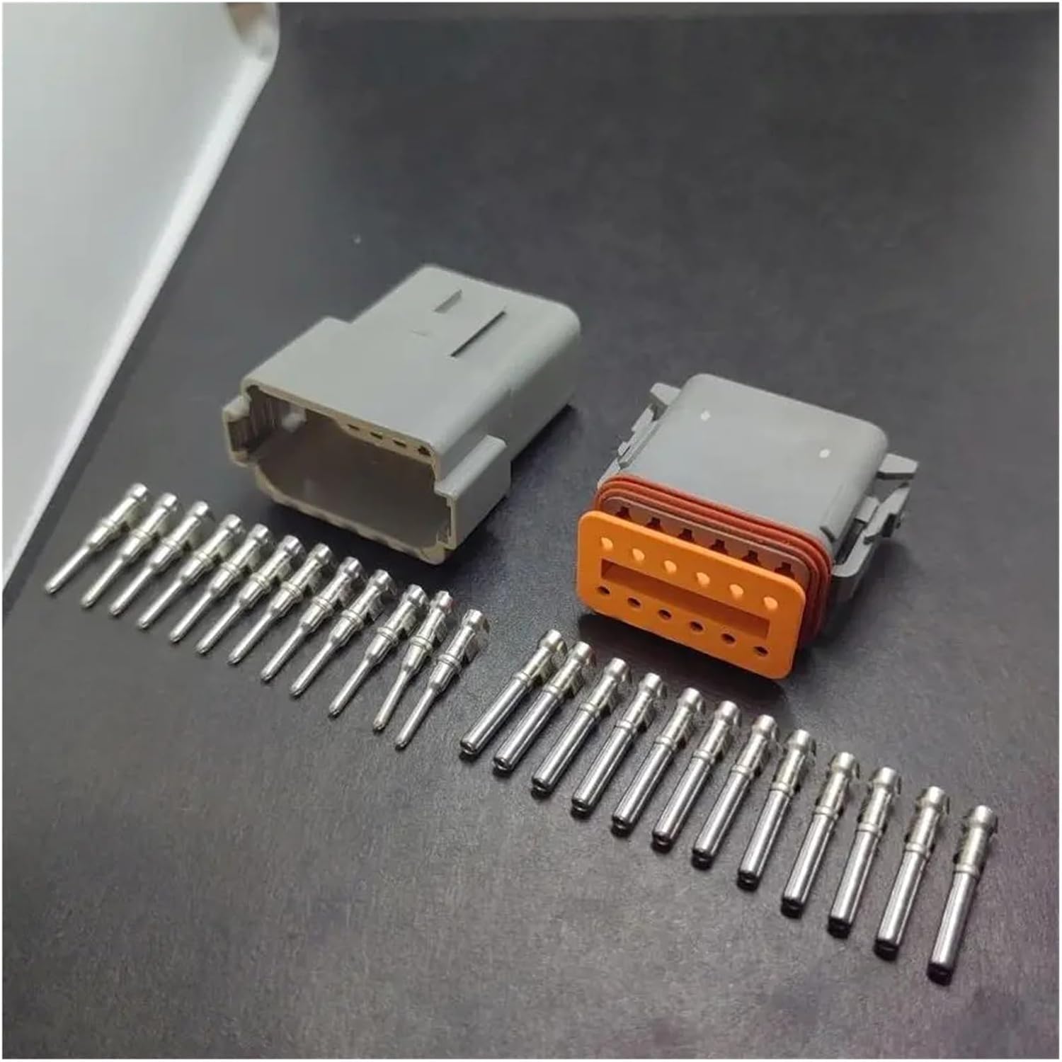 DT Connector 2/3/4/6/8/12 1.5 MM Waterproof Automotive Wire Connector Kit Male/Female Plug/Socket KLOOKY(3SET DT 12P)