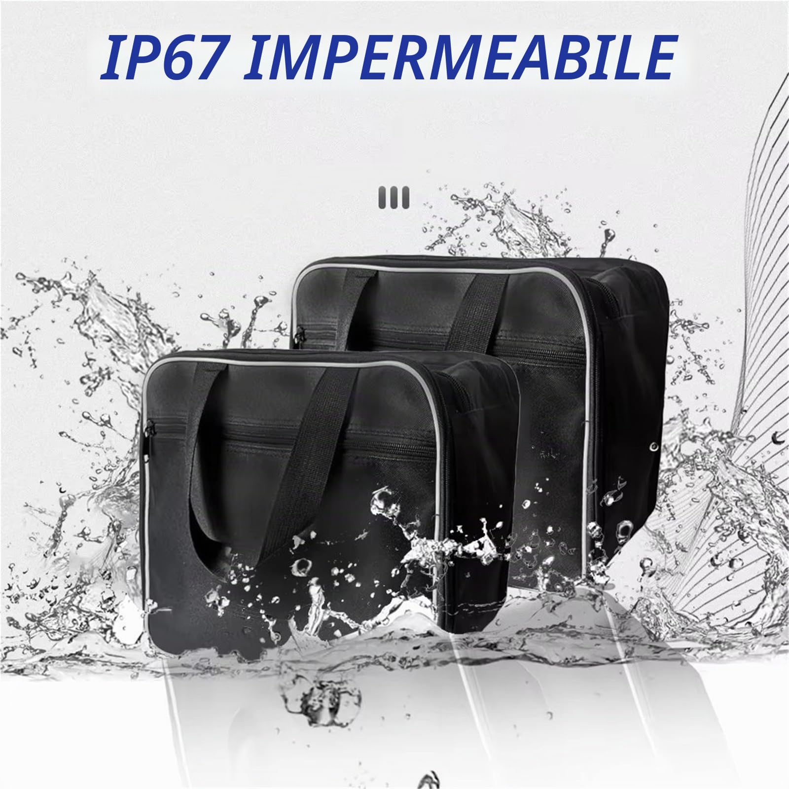 Moto Borsa Sella Borsa Laterale Per Moto Da 31L 38L 45L Interna Impermeabile Valigia Multiuso Borse A Tracolla Per R1200GS Per Kawasaki Borse Laterali Moto(38L side box bag)